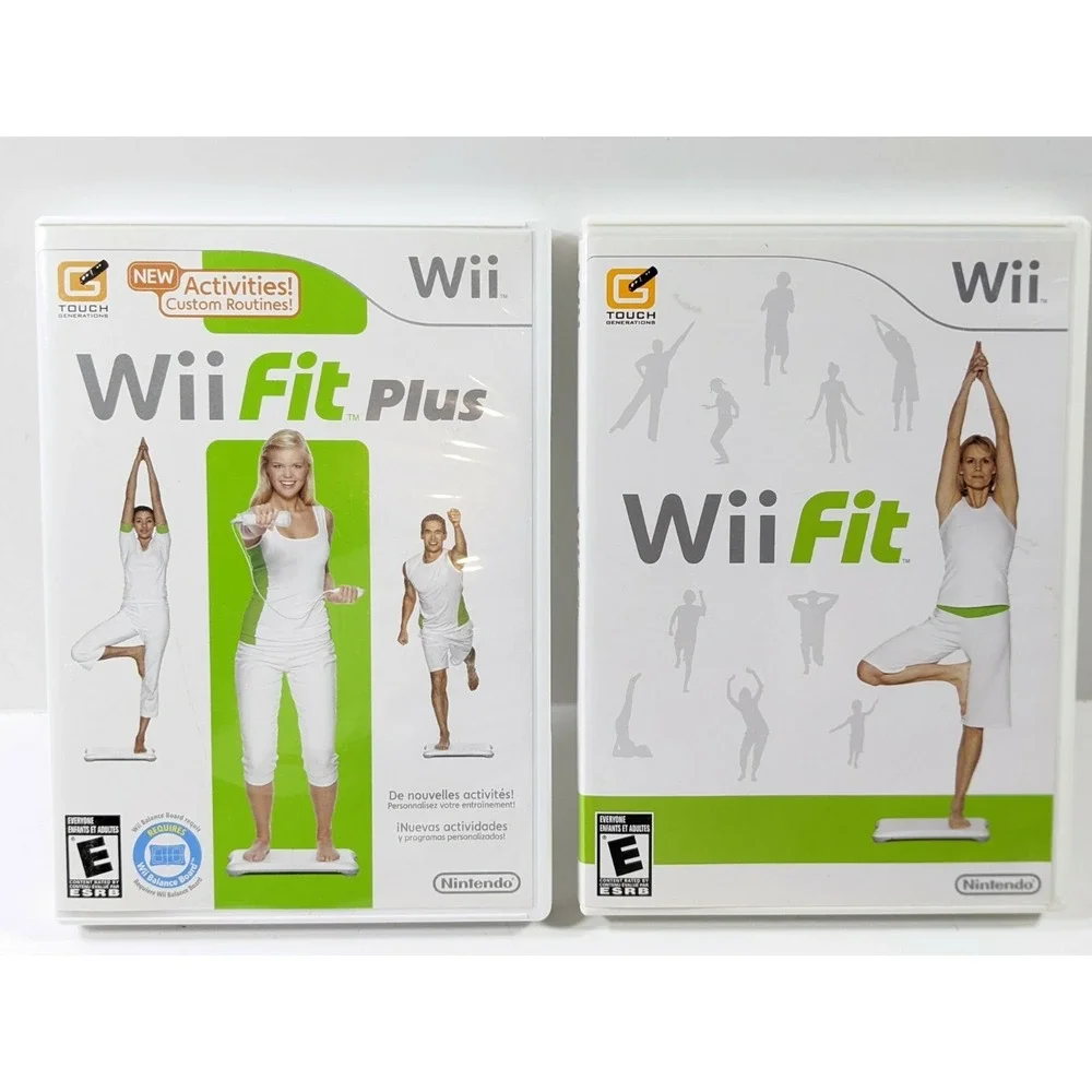 Nintendo Wii Fit and Wii Fit Plus Game Bundle for Wii Console 2 Game Set